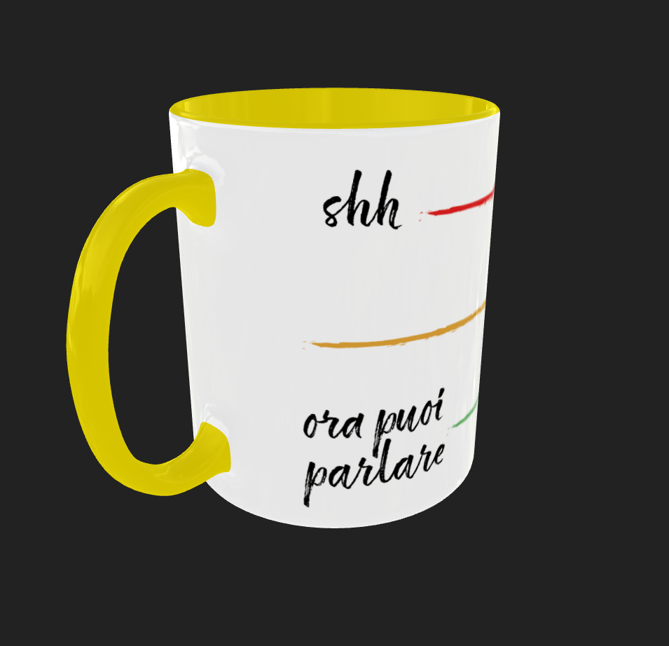 TAZZA "SHH - CI SIAMO QUASI - ADESSO PUOI PARLARE"