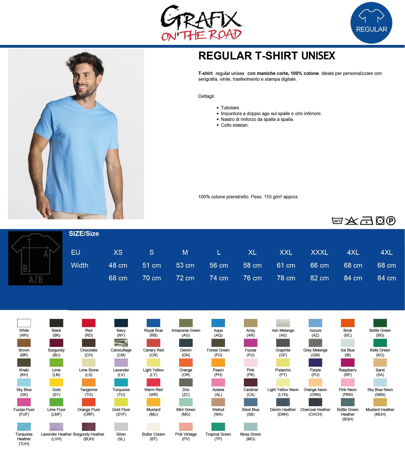 T-SHIRT AZIENDALE REGULAR (155 gr)