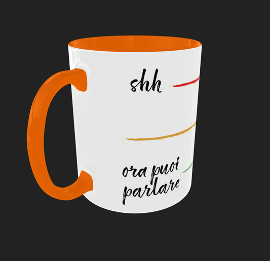 TAZZA "SHH - CI SIAMO QUASI - ADESSO PUOI PARLARE"