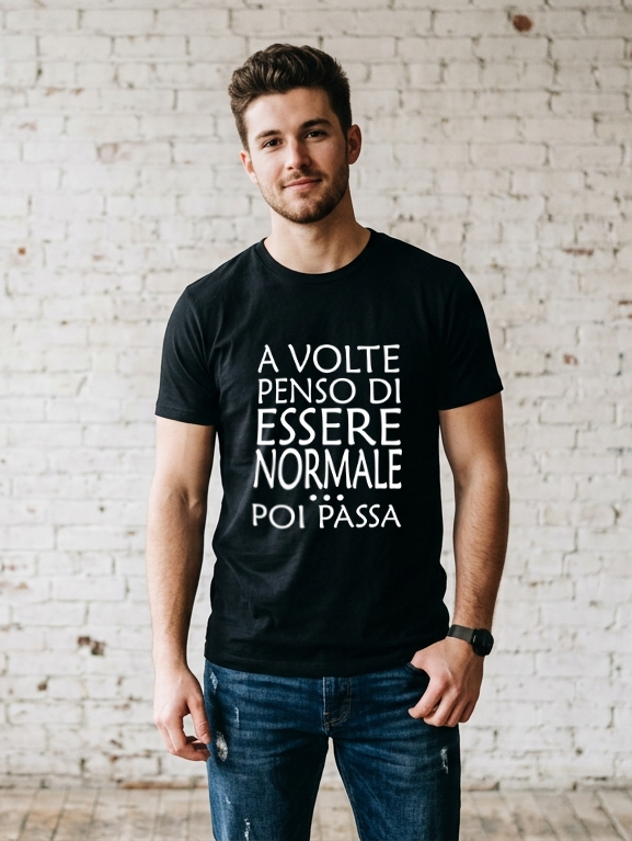 T-SHIRT "A VOLTE PENSO DI ESSERE NORMALE... POI PASSA"