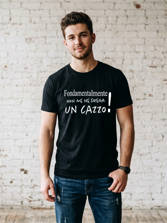 T-SHIRT "FONDAMENTALMENTE NON ME NE FREGA UN CAZZO!"