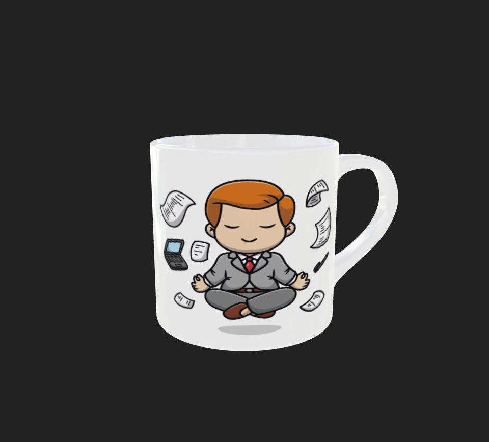 TAZZINA PER LUI " CORAGGIO ANCHE OGGI 8 LUNGHE ORE FACENDO FINTA DI LAVORARE"