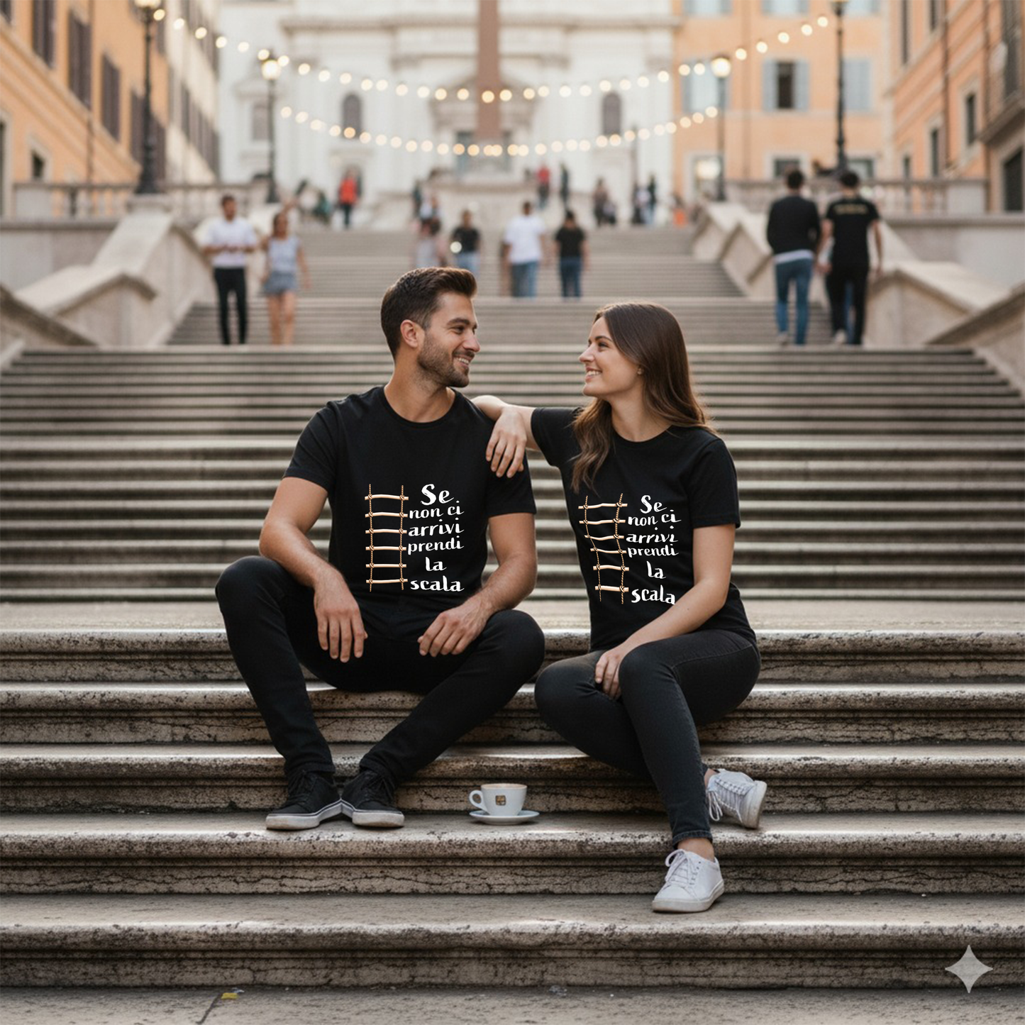 T-SHIRT "SE NON CI ARRIVI PRENDI LA SCALA"